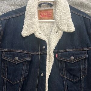 Levi's Men's Blue Denim Sherpa Jacket